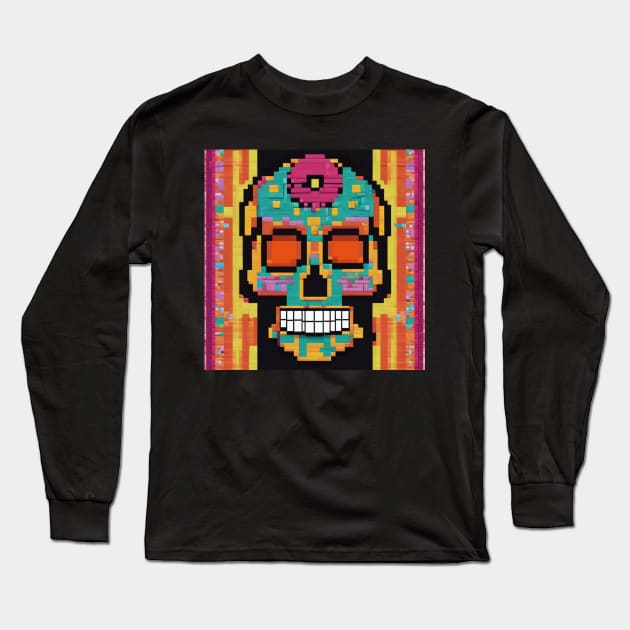 Skull flower cute design Long Sleeve T-Shirt by nonagobich